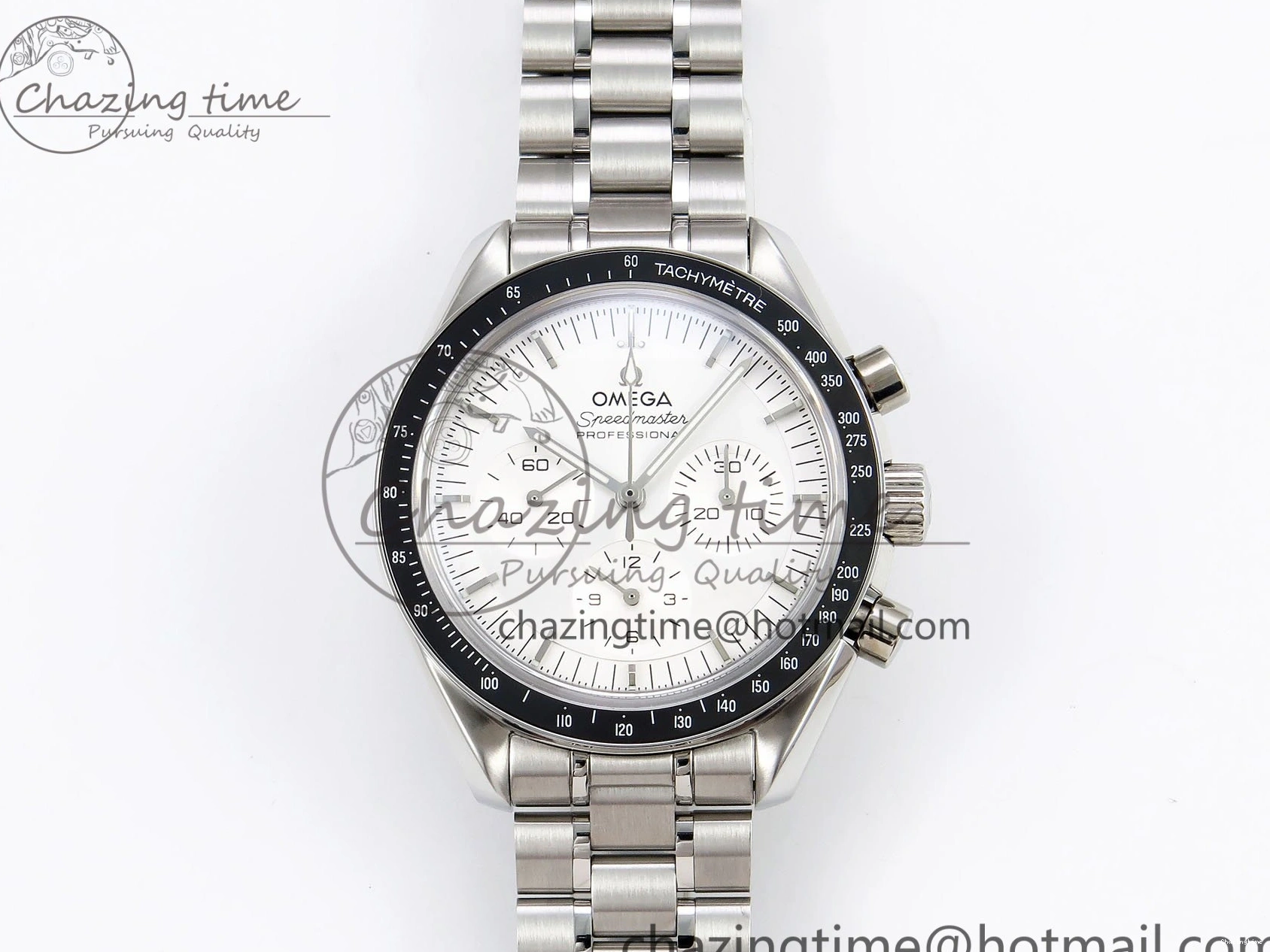 0304 Classic Speedmaster SS RMF Best Edition White Dial on SS Bracelet Lemania HW 7723